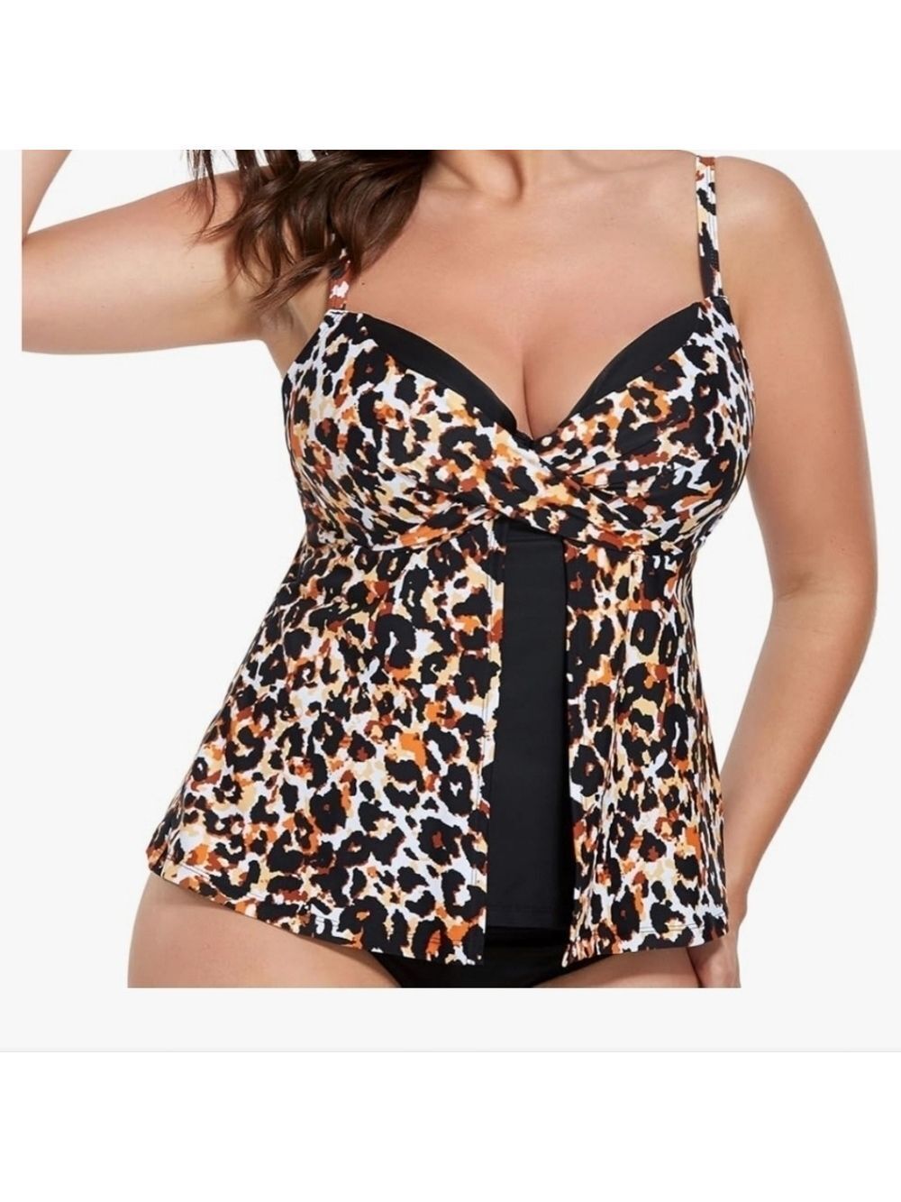 Fullfitall Women's Tankini Top Fashion Swimwear (No Bottom) NWT Size 16 Plus